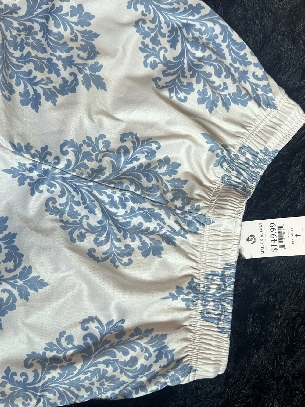 Men's Blue Floral Athletic Shorts